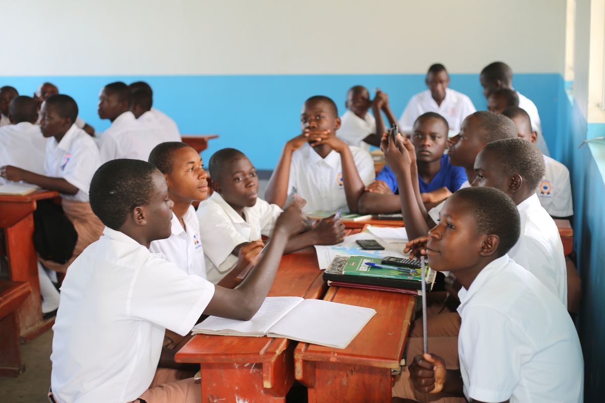 Students in a group study session